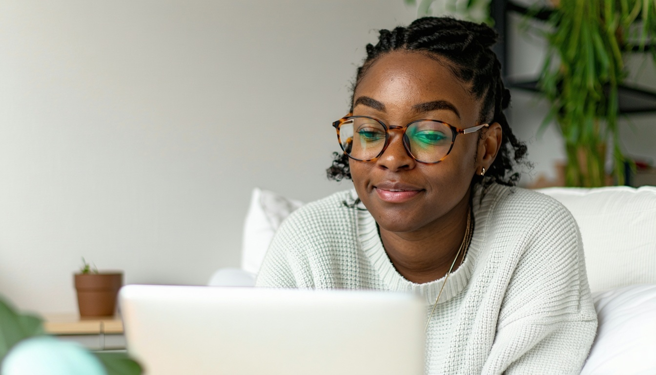 Freelancer accessing mental health support online